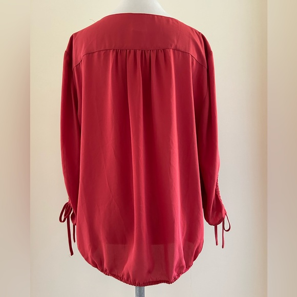 Pretty Dark Rust Colored Blouse - Picture 5 of 6